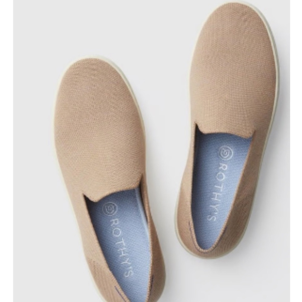 Rothy’s Merino Camel Tan Slip-On Sneakers